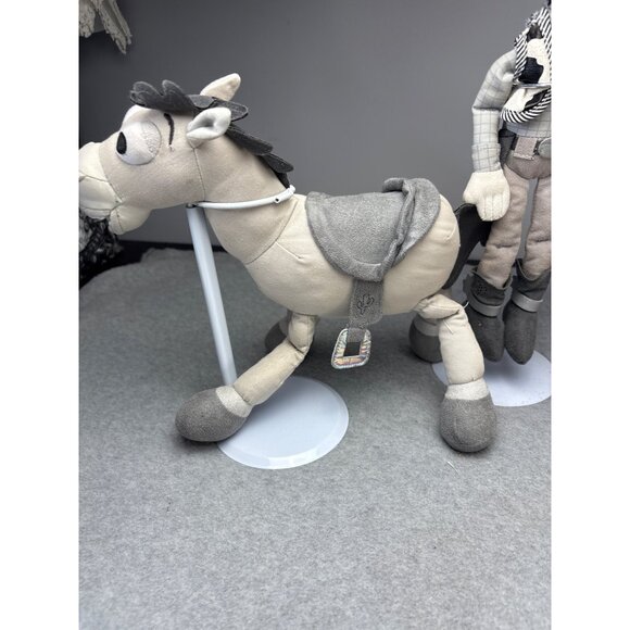 Woody & Bullseye Sheriff & Horse Plush Set Black & White 13" & 12" - Picture 3 of 12